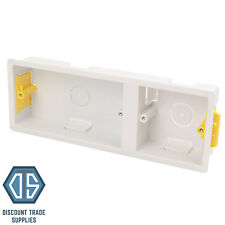 Appleby SB638 2+1 Gang 35mm Dual Dry Lining Fast Fix Box Plasterboard Back Box