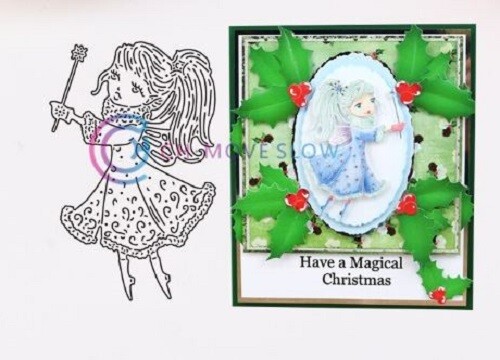 Fairy girl wand metal - girl, &
