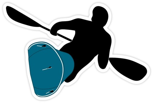 Waveski rear sticker - waveski, decal