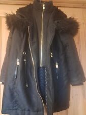 Julian Macdonald Black Coat, Size 14, Used Very Good