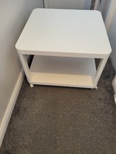 coffee table/Side table, white, 64x64 cm- used but quite new