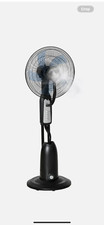 HOMCOM Pedestal Fan with Water Mist Spray Humidifying Misting Fan with 3 Speeds