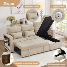 L Shape Premium Sofa Bed Pull