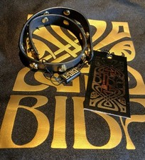 Biba Black Leather Gold Logo