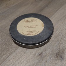 Vintage Set of 12  Royal Vale Mini Cookie Pastry Cutters In Metal Storage Tin