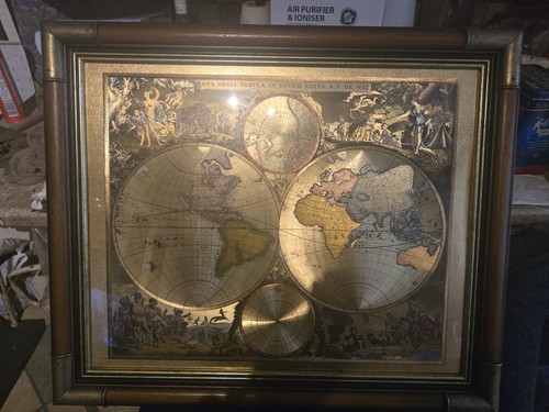 Gold foil blaeu map - blaeu, of