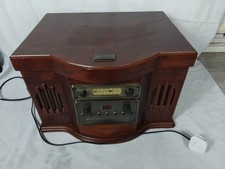 Steepletone Vintage Wooden 4 In 1 Radio Cassette Cd Record Player Model 2055dark