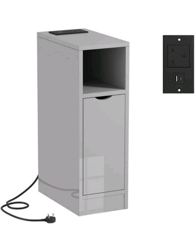 Slim bedside table cabinet - slim,