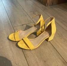 Yellow Mustard Block Heel