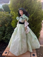 Franklin Mint Collectible Porcelain Doll - Scarlett O'Hara Gone with the Wind