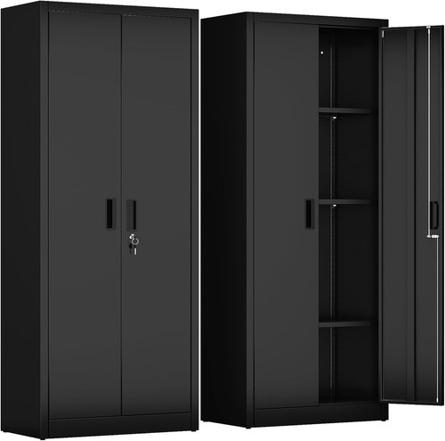 Metal storage cupboard with - storage, 2