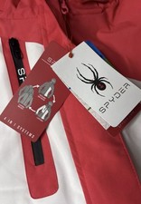 Spyder Women's 3-in-1 Snow Ski Jacket Pink and White, Size XL