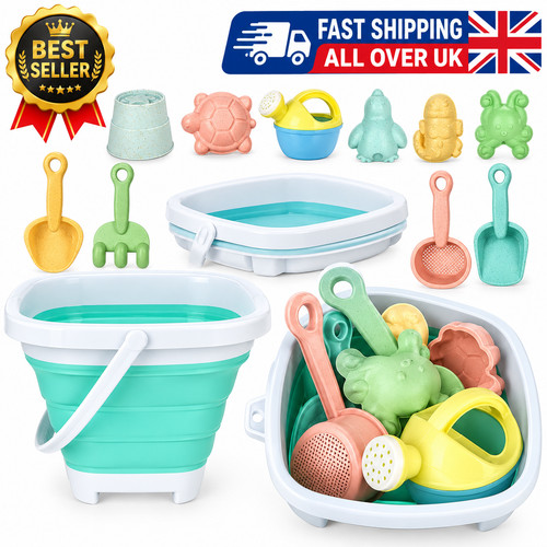 Kids collapsible beach bucket - beach,
