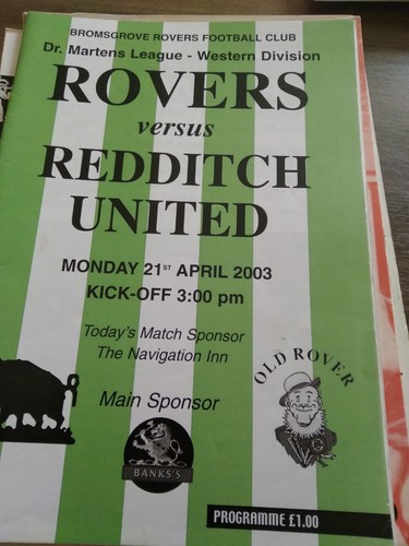Bromsgrove rovers redditch - rovers, v