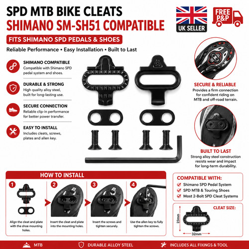 Spd mtb bike cleats - spd, sm-sh51