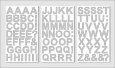 1 inch (25mm) Alphabet A-Z * Self Adhesive vinyl letters * (Silver) easy  apply