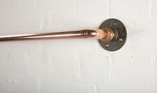 Curtain Pole Copper - Vintage Style Copper Pipe & Iron Wall Plates
