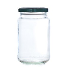 1lb Glass Jam Jars Lids Round