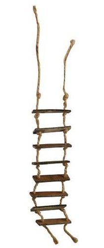 Dolls house old rope - dolls, ladder