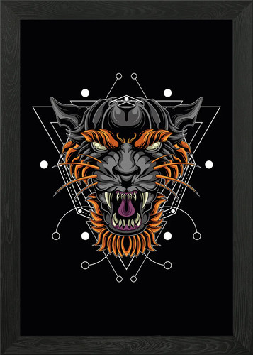 Epic tiger head framed - head,