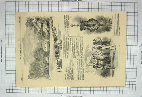 Original old antique print - antique,