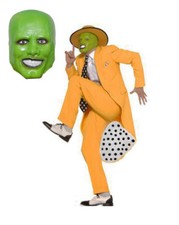 The Mask Jim Carrey Fancy Dress Deluxe 90s Gangster Zoot Suit Costume With Mask