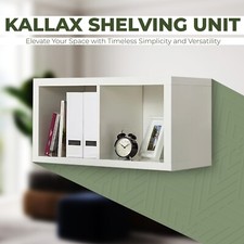 IKEA KALLAX 2 Shelf White Display Shelving Unit Bookcase Drawer Rack UK 77x42 cm