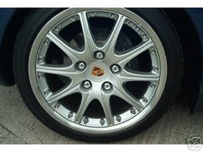 PORSCHE BOXSTER & 911 etc CHROME WHEEL BOLT COVERS