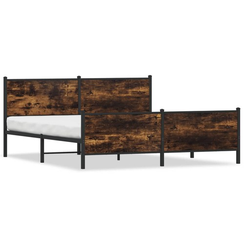 Metal bed frame with - bed,