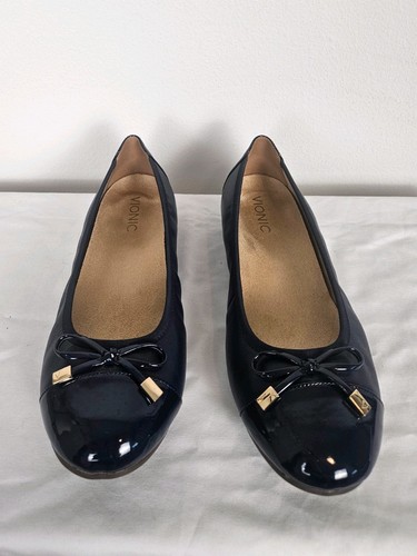 Vionic navy blue ballet flats - vionic,