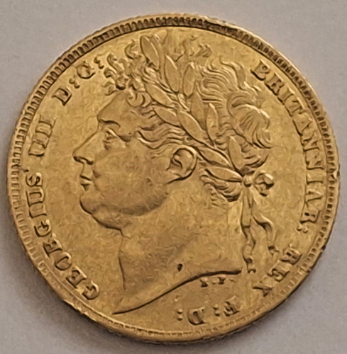 1821 gold sovereign george iv - sovereign,,