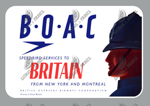 Boac vintage luggage label - vintage,