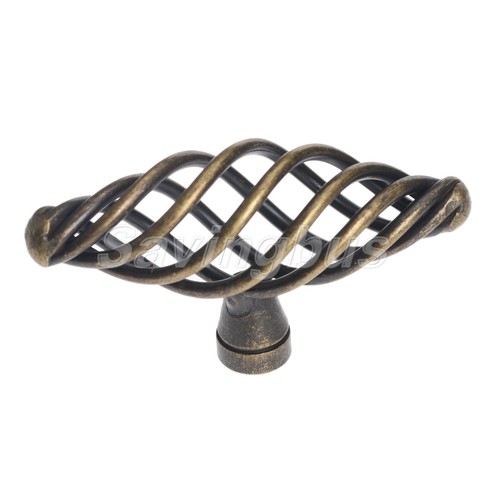 Vintage brass twist bird cage - brass,
