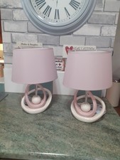 Matching Pair Pink table Lamps