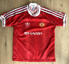 Manchester United 1990/1992 - Original Adidas Home Football Shirt - Size 30/32"