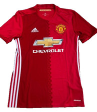 Utd Manchester Football Soccer Shirt Adidas MUFC Newton Heath 2016-17 Red Mens S