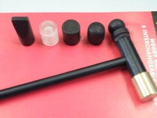 6PC Miniature Hammer Set 4 craft Hobby Jewellery Brass Steel Nylon 4286 154g 628