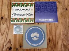 WEDGEWOOD Christmas 1976 Blue White Jasper 8" Collector Plate HAMPTON COURT