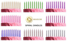 10XSprial Candles Cake Topper