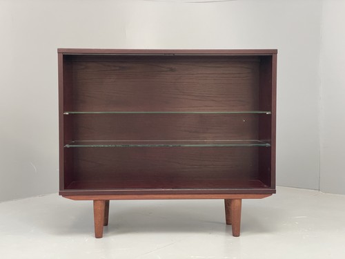 Vintage dark oak bookcase - vintage,