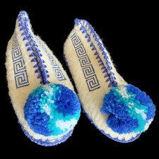 Minas Greek Woolen Slippers