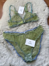 Miss Crofton Kiwi - Green tulle underwear set Size L/XL BNWT