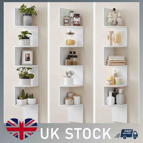 Tier white corner shelf - 5-tier,
