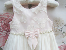 Pink Ivory Jewelled Party Occasion Dress American Princess 3-4 Years - Worn Once