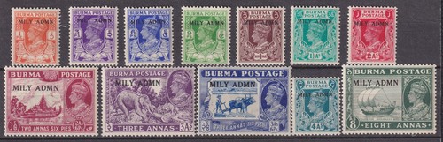 Burma kgvi 1945 12v mily - 12v, 'mily