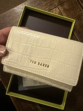 Ted Baker Cream Crocodile Print Purse Brand New Without Tags