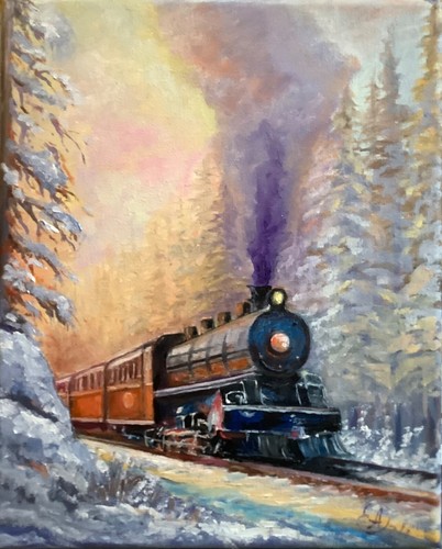 The steam train landscape - the,
