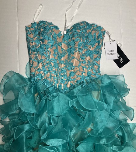 Sherri hill chiffon ruffled - chiffon,