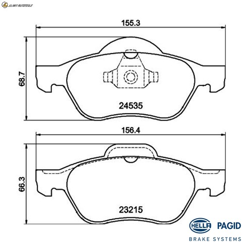 Brake pad set disc - brake, 8db
