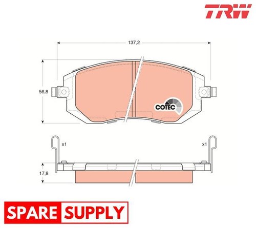 Brake pad set - brake, for